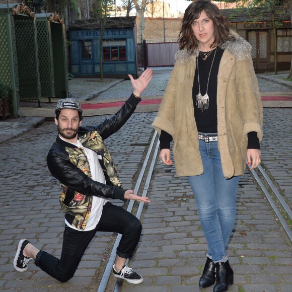 Daphné Bürki et son compagnon Gunther Love (Sylvain Quimène) - Gala de clôture du Don'actions du Secours Populaire au Musée des Arts Forains à Paris, le 28 mars 2014.