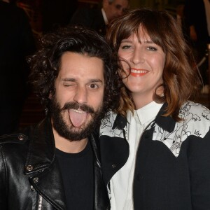 Daphné Bürki et son compagnon Gunther Love - Soirée de vernissage de la FIAC 2014 organisée par ORANGE au Grand Palais à Paris, le 22 octobre 2014.