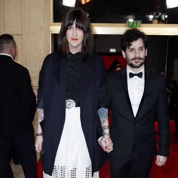 Daphné Bürki et son compagnon Gunther Love - Arrivées Intérieur - 39e cérémonie des Cesar au théâtre du Châtelet à Paris, le 28 février 2014.