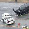 L'accident de voiture de Caitlyn (anciennement Bruce) Jenner sur l'autoroute Pacific Coast à Malibu. Le 7 février 2015.