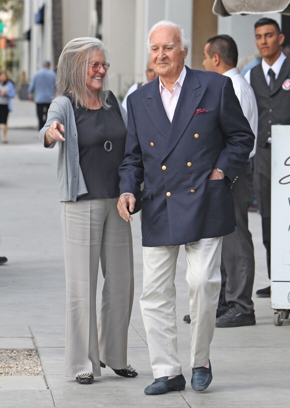 Robert Loggia et sa femme Audrey au restaurant Spago, à Beverly Hills, le 17 novembre 2014