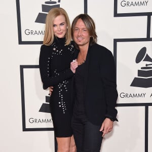 Nicole Kidman et son mari Keith Urban - 57ème soirée annuelle des Grammy Awards au Staples Center à Los Angeles, le 8 février 2015.