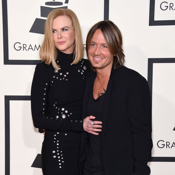 Nicole Kidman et son mari Keith Urban - 57ème soirée annuelle des Grammy Awards au Staples Center à Los Angeles, le 8 février 2015.