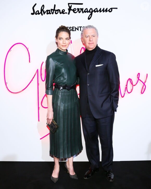 Michelle Monaghan et Luciano Bertinelli assistent à la soirée "Ferragamo Presents: Gancio Studios, Celebrating 100 Years In Hollywood" à l'Industria Superstudio. New York, le 8 décembre 2015.