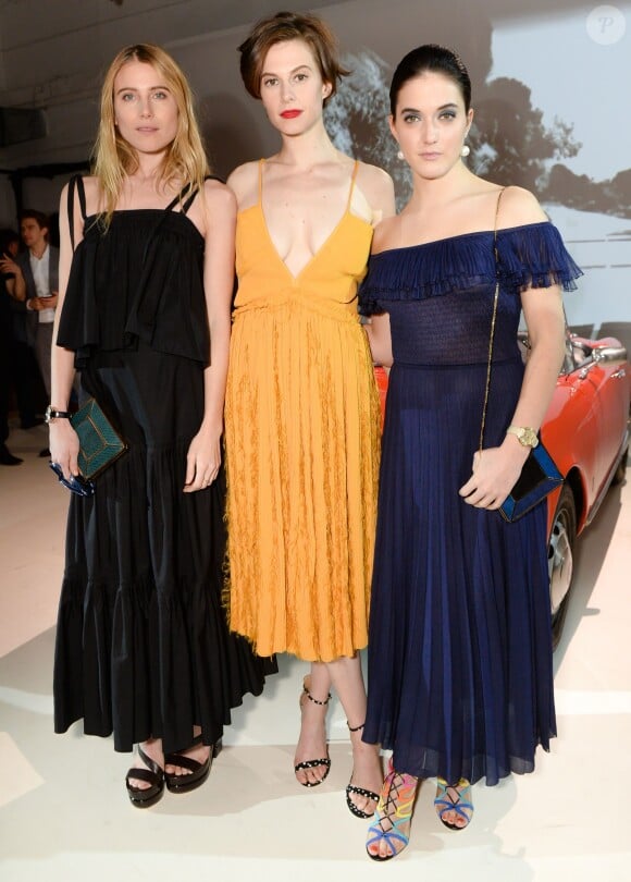 Dree Hemingway, Elettra Wiedemann et Alaia Baldwin assistent à la soirée "Ferragamo Presents: Gancio Studios, Celebrating 100 Years In Hollywood" à l'Industria Superstudio. New York, le 8 décembre 2015.