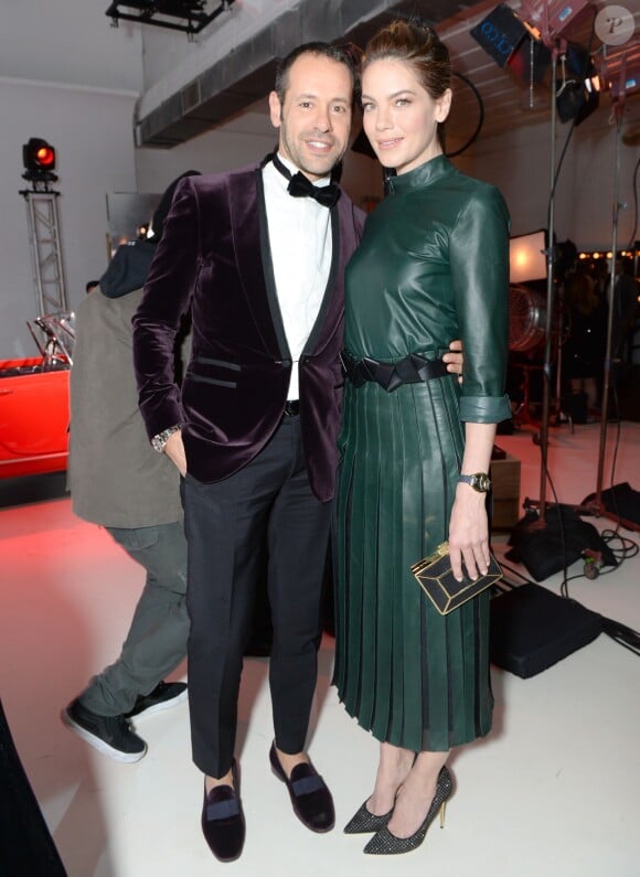 Massimiliano Giornetti et Michelle Monaghan assistent à la soirée "Ferragamo Presents: Gancio Studios, Celebrating 100 Years In Hollywood" à l'Industria Superstudio. New York, le 8 décembre 2015.