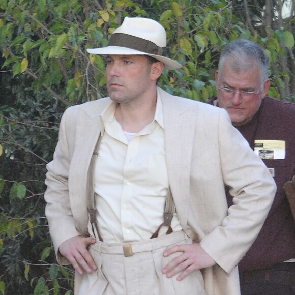 Ben Affleck sur le tournage 'Live by Night' à Los Angeles, le 7 décembre 2015