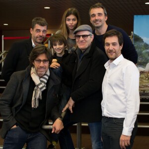 Exclusif - Christian Dugay, Thierry Neuvic, Felix Bossuet, Tchéky Karyo, Thylane Blondeau, Gilles Legrand, Matthieu Warter - Avant-première du film "Belle et Sébastien : l'aventure continue" au cinéma Atmosphère à Oyonnax le 22 novembre 2015.