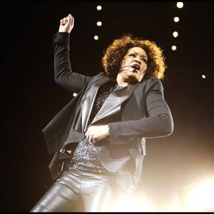 Whitney Houston en concert au Globe arena de Stockholm, le 8 juin 2010