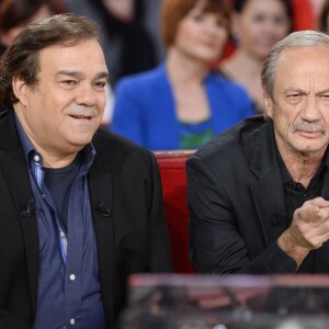 Didier Bourdon et Patrick Chesnais - Enregistrement de l'émission "Vivement Dimanche" à Paris le 9 Décembre 2015 et qui sera diffusée le 13 Décembre 2015.