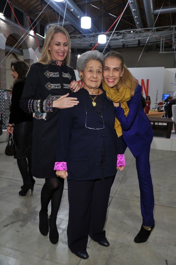 Isabella Borromeo, Bona Borromeo et Lavinia Borromeo - Inauguration de l'exposition "Love Design" à Milan le 10 décembre 2015.