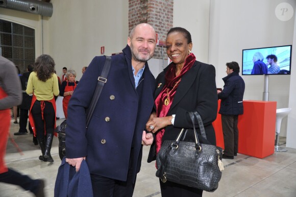 Gilles Masse et Marva Griffin - Inauguration de l'exposition "Love Design" à Milan le 10 décembre 2015.