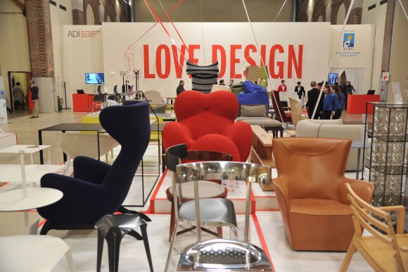 Inauguration de l'exposition "Love Design" à Milan le 10 décembre 2015.