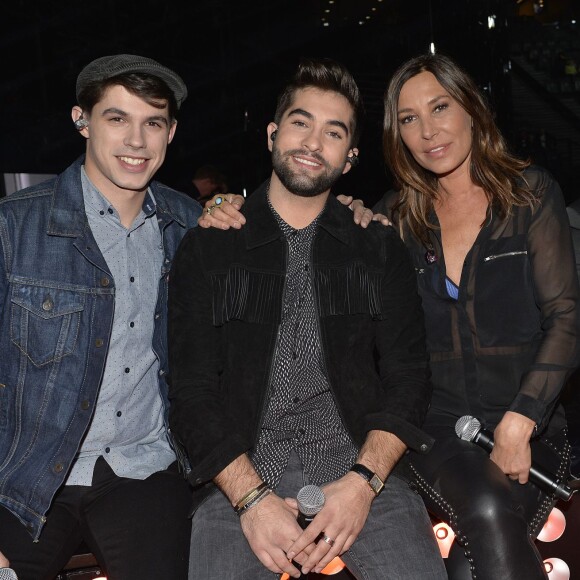 Exclusif - Lilian Renaud, Kendji Girac, Zazie et Pascal Obispo dans les coulisses de la soirée événement Bercy fête ses 30 ans - Le concert anniversaire, diffusée le 4 décembre 2015, à l'AccorHotels Arena à Paris. © Veeren/Moreau