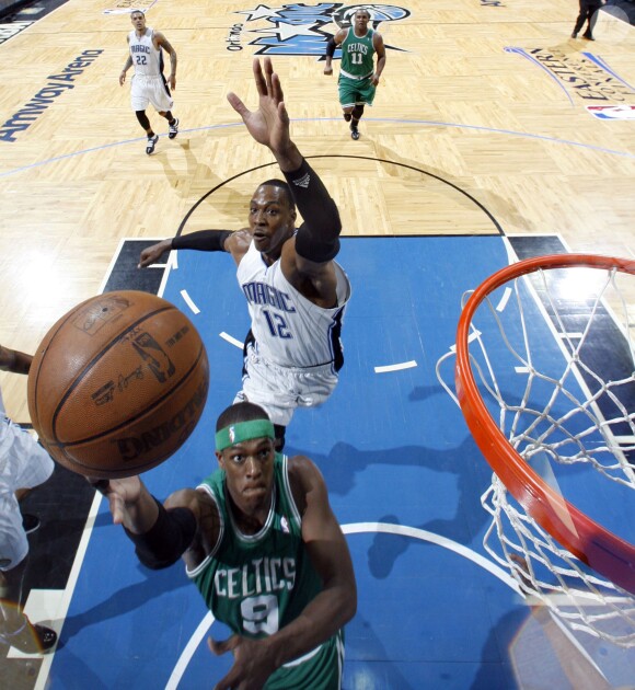 Rajon Rondo des Boston Celtics face au Magic d'Orlando à Orlando, le 26 mai 2010