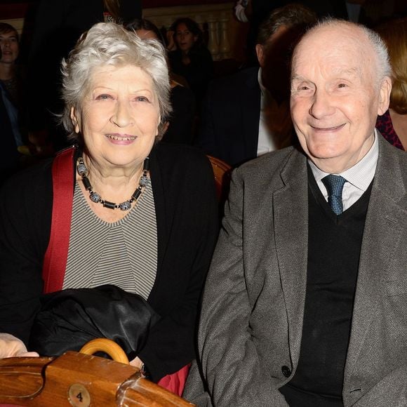 Michel Bouquet et sa femme Juliette Carré - Générale de la pièce de théâtre "Le Mensonge" au théâtre Edouard VII à Paris, le 14 septembre 2015.14/09/2015 - Paris