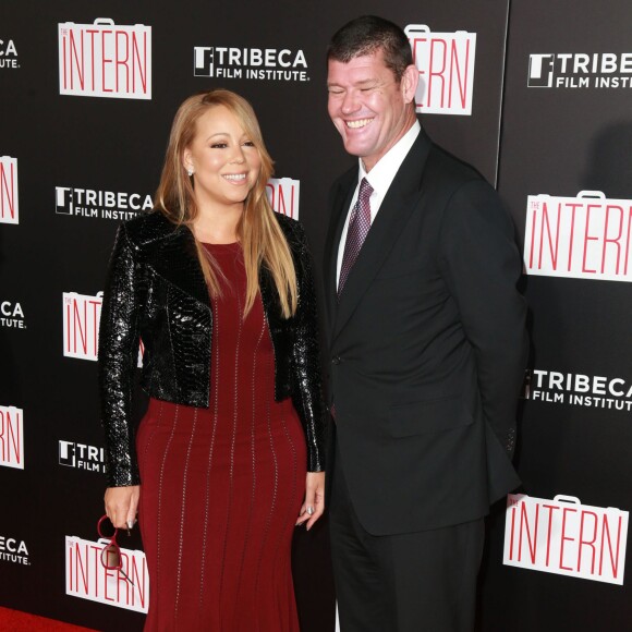 Mariah Carey et son compagnon James Packer à la première de 'The Intern' au Ziegfeld Theatre à New York, le 21 septembre 2015