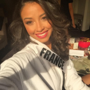 Flora Coquerel aux Etats-Unis pour le concours Miss Univers 2016. Décembre 2015.