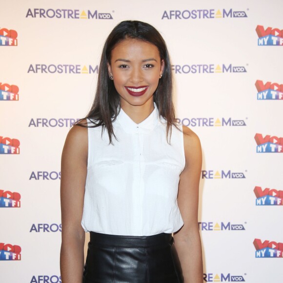 Flora Coquerel (Miss France 2014) - Lancement du label AfrostreamVOD chez TF1 à Boulogne-Billancourt, le 4 mars 2015.