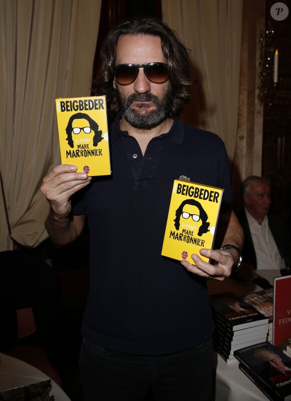 Frédéric Beigbeder - Le 38ème cocktail des écrivains dans les salons du Fouquet's à Paris, le 26 novembre 2015.