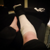 Kelly Osbourne alitée après s'être fracturée le pied / Photo postée sur le compte Instagram de Kelly Osbourne, le 22 décembre 2015.