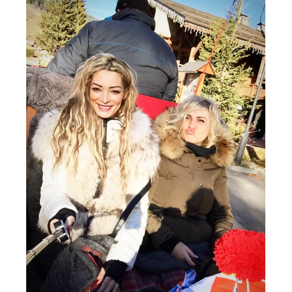 Emilie Nef Naf à Mégève avec une copine, Noël 2015.
