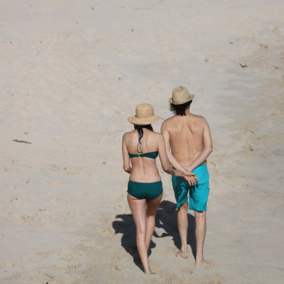 Sir Paul McCartney et sa femme Nancy Shevell sur une plage à St Barthelemy, le 27 décembre 2015