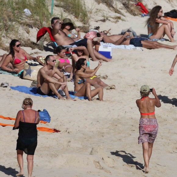 Sir Paul McCartney et sa femme Nancy Shevell sur une plage à St Barthelemy, le 27 décembre 2015