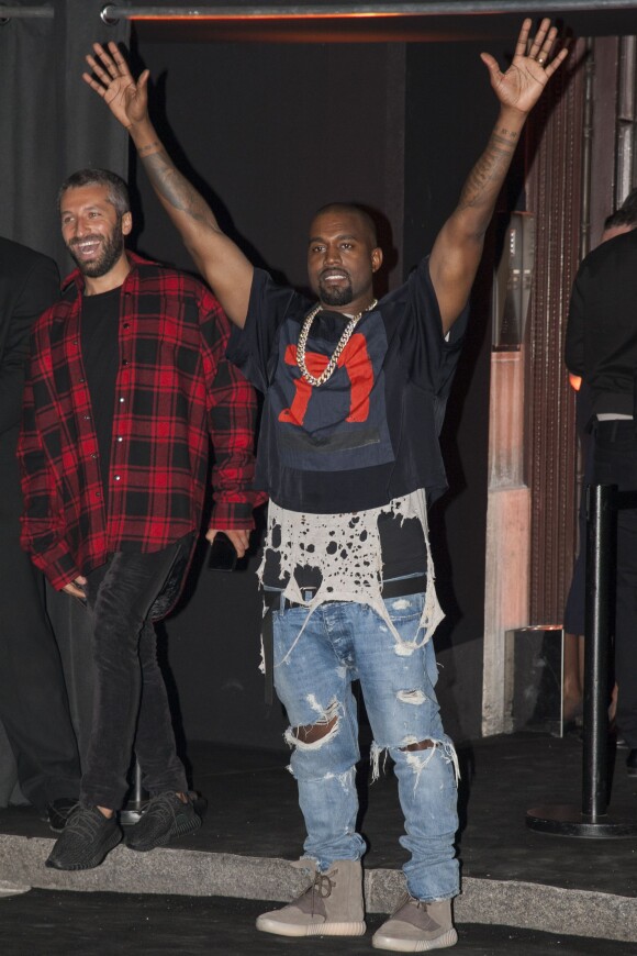Kanye West à la soirée des 95 ans de Vogue Paris à l'hôtel particulier Iéna à Paris, le 3 octobre 2015