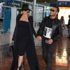 Exclusif - John Legend et sa femme Chrissy Teigen enceinte arrivent à l'aéroport de Roissy-Charles-de-Gaulle. Roissy, le 26 décembre 2015.