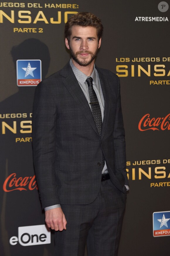 Liam Hemsworth à la première de ‘Hunger Games' à Madrid, le 10 novembre 2015