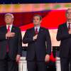 Ben Carson, Donald Trump, Ted Cruz et Jeb Bush lors du débat républicain sur CNN à Las Vegas, le 15 décembre 2015
