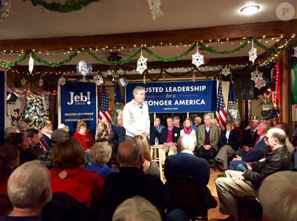Jeb Bush en campagne, photo Twitter, le 22 décembre 2015