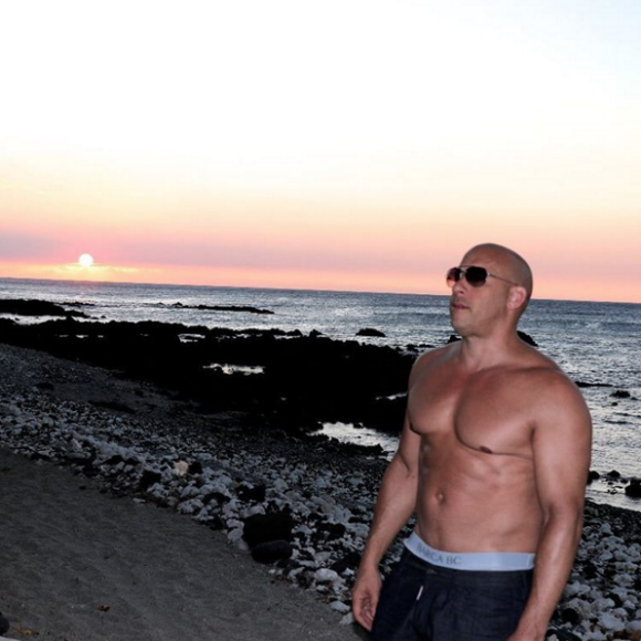 Vin Diesel pose torse nu pour le retour de Xander Cage (photo postée le 7 janvier 2016)