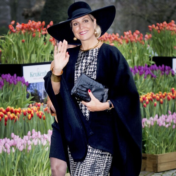 La reine Maxima des Pays-Bas lors de la remise du prix de l'horticulteur de l'année 2016 au parc floral Keukenhof à Lisse le 6 janvier 2016.