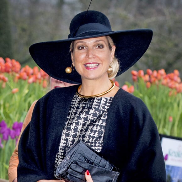 La reine Maxima des Pays-Bas lors de la remise du prix de l'horticulteur de l'année 2016 au parc floral Keukenhof à Lisse le 6 janvier 2016.