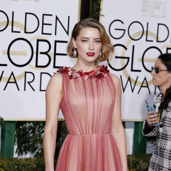 Amber Heard en Gucci Couture - La 73e cérémonie annuelle des Golden Globe Awards à Beverly Hills, le 10 janvier 2016. © Olivier Borde/Bestimage