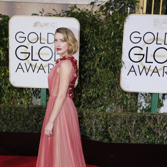 Amber Heard en Gucci Couture - La 73e cérémonie annuelle des Golden Globe Awards à Beverly Hills, le 10 janvier 2016. © Olivier Borde/Bestimage