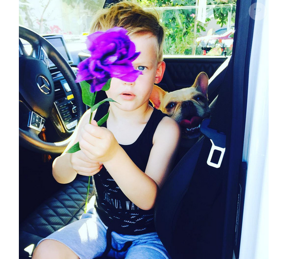 Hilary Duff a publié une photo de son fils Luca avec leur chien Beau sur son compte Instagram au mois de septembre 2015. Malheureusement, l'adorable bouledogue français est décédé au début du mois de janvier 2016.
