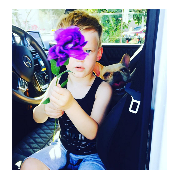 Hilary Duff a publié une photo de son fils Luca avec leur chien Beau sur son compte Instagram au mois de septembre 2015. Malheureusement, l'adorable bouledogue français est décédé au début du mois de janvier 2016.