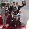 Le groupe "The Backstreet Boys" (AJ McLean, Howie Dorough, Kevin Richardson, Nick Carter, et Brian Littrel) recoit son etoile sur le Walk Of Fame a Hollywood, le 22 avril 2013.