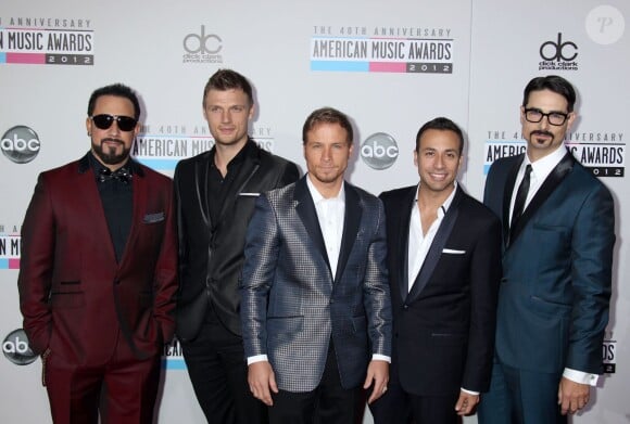 A.J. McLean, Howie Dorough, Brian Littrell, Nick Carter, Kevin Richardson- 40eme anniversaire des "American Music Awards" a Los Angeles. Le 18 novembre 2012