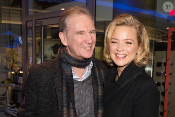 Exclusif - Virginie Efira et son père André Efira - Avant-première du film "Et ta soeur" au cinéma UGC Toison D'or à Bruxelles en Belgique le 13 janvier 2016.