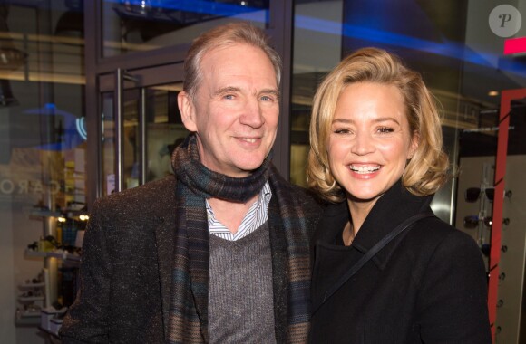 Exclusif - Virginie Efira et son père André Efira - Avant-première du film "Et ta soeur" au cinéma UGC Toison D'or à Bruxelles en Belgique le 13 janvier 2016.