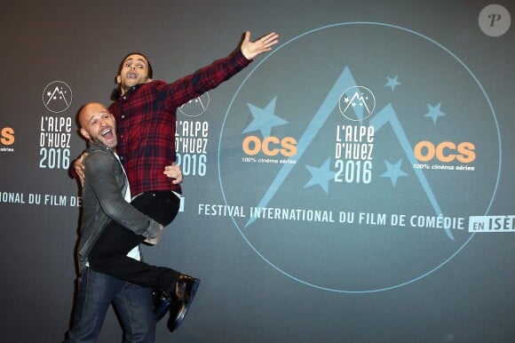 Franck Gastambide, Malik Benthala - 19e Festival International du film de Comédie de l'Alpe d'Huez le 14 Janvier 2016.