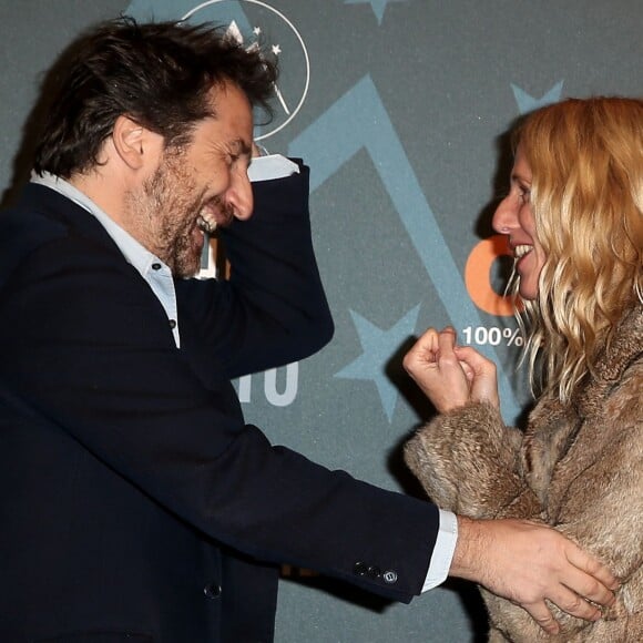 Edouard Baer, Sandrine Kiberlain lors du 19e Festival International du film de Comédie de l'Alpe d'Huez, le 15 janvier 2016.