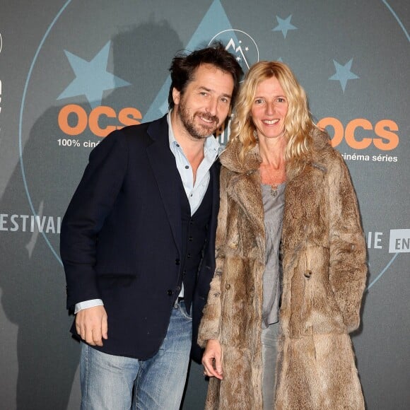 Edouard Baer, Sandrine Kiberlain lors du 19e Festival International du film de Comédie de l'Alpe d'Huez, le 15 janvier 2016.