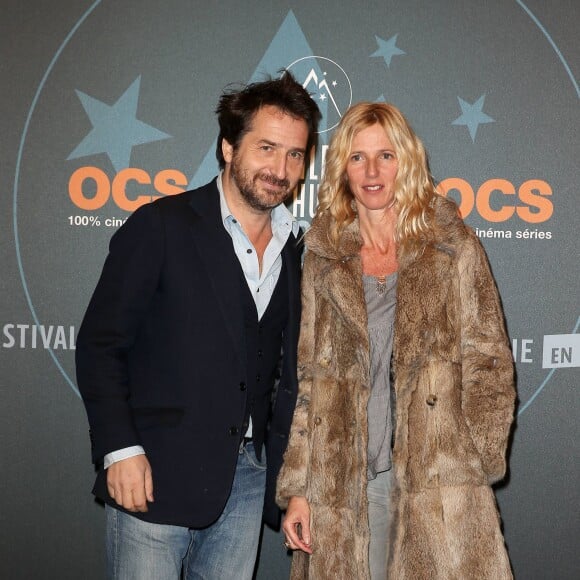 Edouard Baer, Sandrine Kiberlain lors du 19e Festival International du film de Comédie de l'Alpe d'Huez, le 15 janvier 2016.