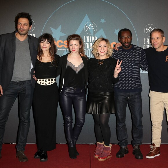 Mehdi Nebbou, Vanessa Guide, Sarah Suco, Marilou Berry, Cyril Gueï, Medi Sadoun lors du 19e Festival International du film de Comédie de l'Alpe d'Huez, le 15 janvier 2016.