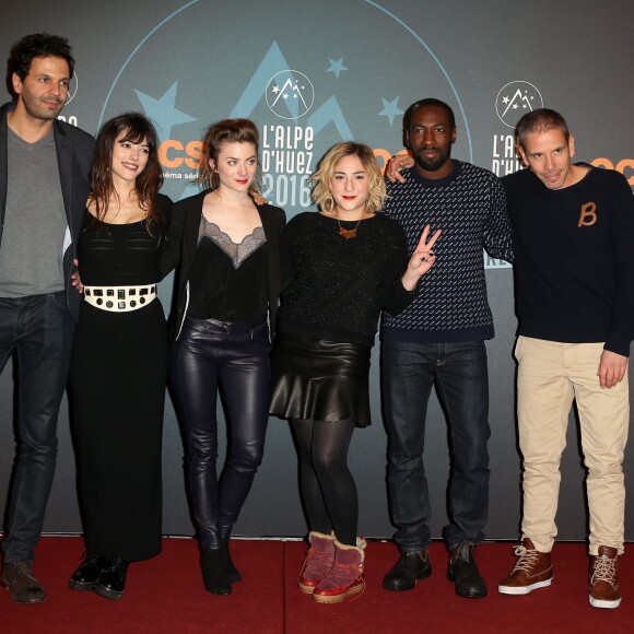 Mehdi Nebbou, Vanessa Guide, Sarah Suco, Marilou Berry, Cyril Gueï, Medi Sadoun lors du 19e Festival International du film de Comédie de l'Alpe d'Huez, le 15 janvier 2016.
